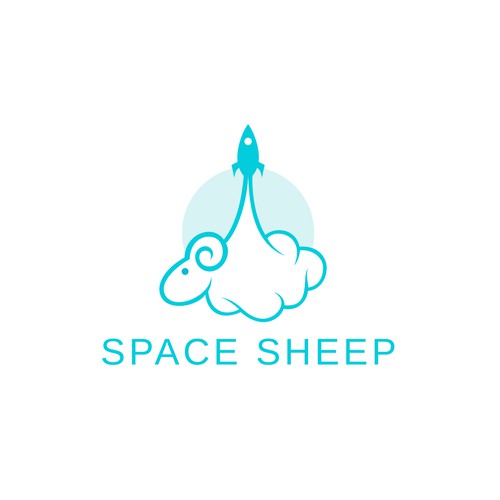 Sheep logo with the title 'Space sheep looking to be visualized'