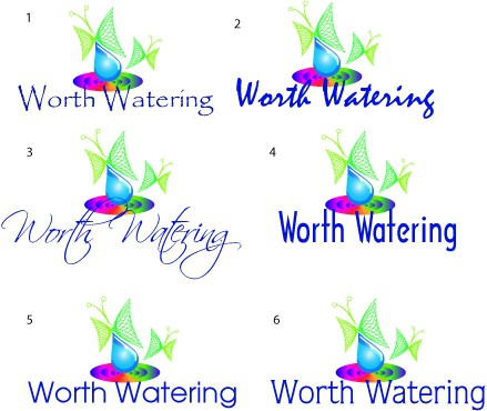 Water drop logo with the title 'WorthWatering'