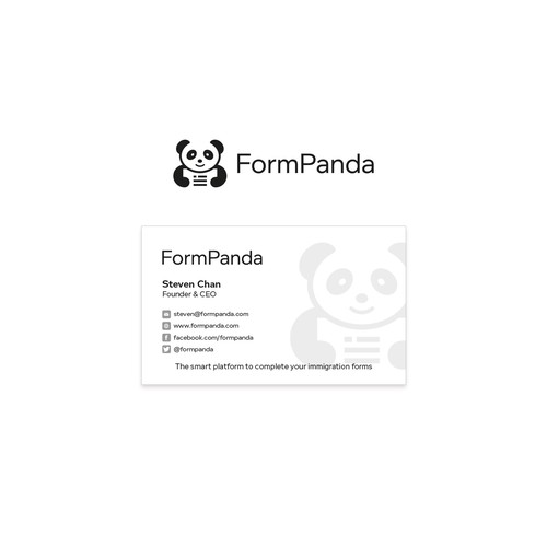 Panda design with the title 'Panda Character Logo'