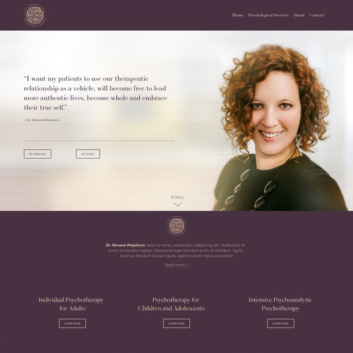 California design with the title 'Dr. Nev - Psychological Services'