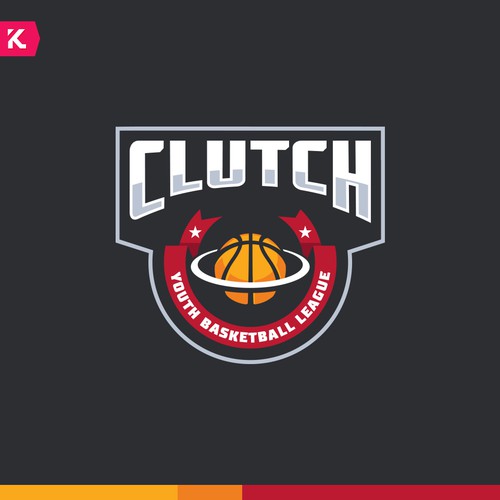 Youth logo with the title 'Youth basketball League logo concept'