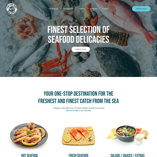 Catering design with the title 'Square Online Website for a Seafood Store'