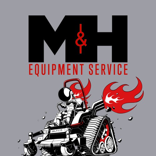 Moon artwork with the title 'M&H Equipment Service'