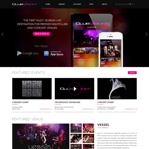 Video website with the title 'New Website | Next MTV of Live Music'