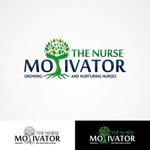 Nurse logo with the title 'Logo for a healthcare blog'