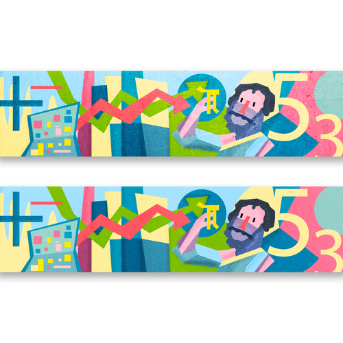 Magazine artwork with the title 'Unique Illustration for Article Header'