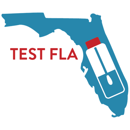 Lab testing logo with the title 'Logo for Covid Testing in Florida'