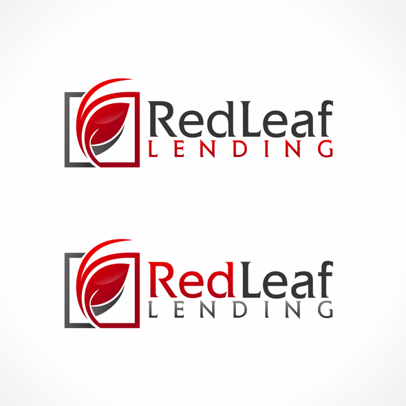 Bank design with the title 'Red Leaf Lending - loan website'