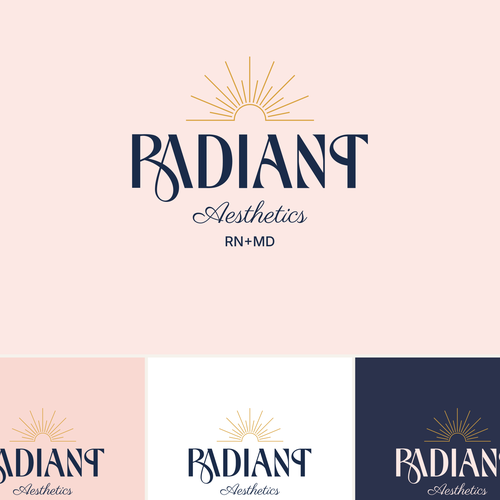 Radiant design with the title 'Logo for Aesthetics Business'