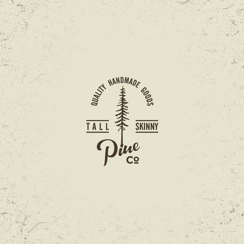 Evergreen logo with the title 'Logo Concept for Handmade Leather Manufacture'