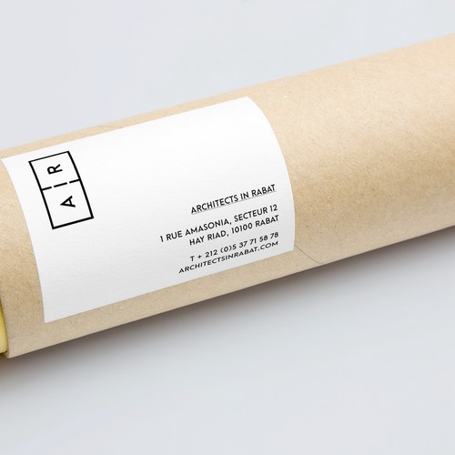 Masculine brand with the title 'Architects in Rabat - AIR'