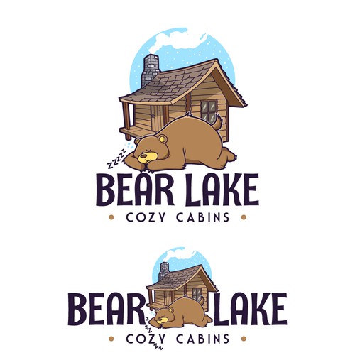 Resort logo with the title 'Bear Lake Cozy Cabins'