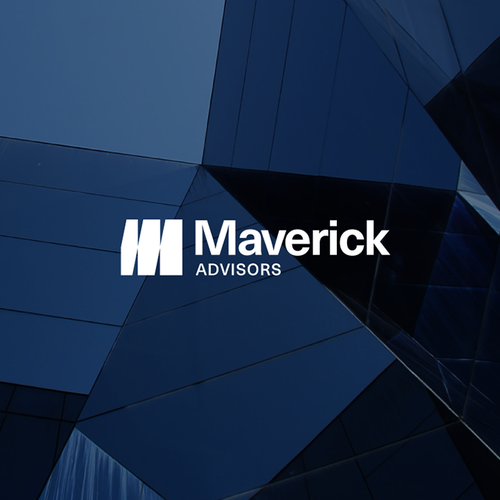 Sleek logo with the title 'Logo for Maverick Advisors'