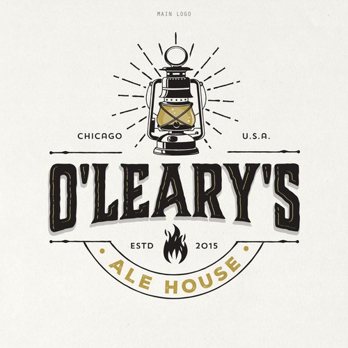 Brewery logo with the title 'O'LEARY'S ALE HOUSE'