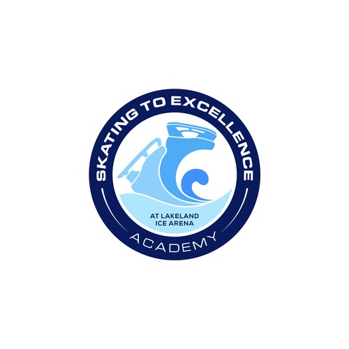 Skating design with the title 'Bold logo concept for "Skating to Excellence Academy."'