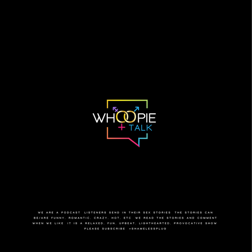 Podcast logo with the title 'Logo Whoopie Talk'