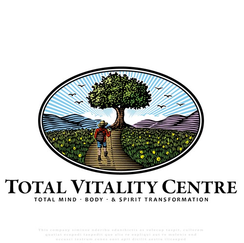 Engraving logo with the title 'Logo for Total Vitality Center '