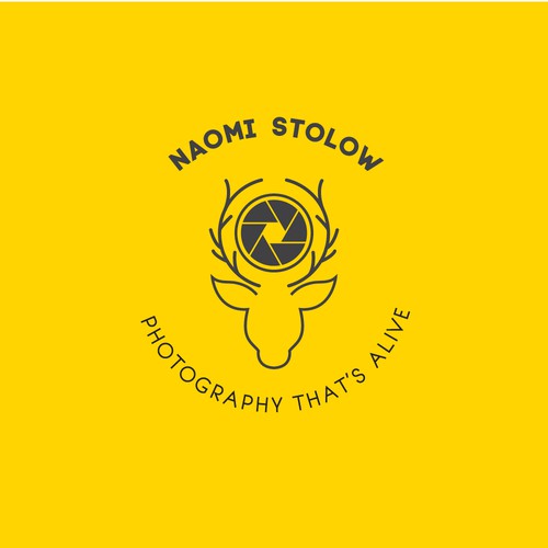 Black and yellow logo with the title 'A wildlife photography logo concept'