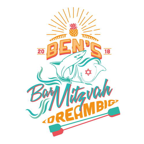 Pineapple logo with the title 'Bar Mitzvah Design'