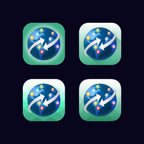 IOS design with the title 'App Icon Design for Challenge App'