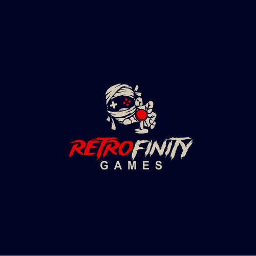 Mummy logo with the title 'retro finity games'