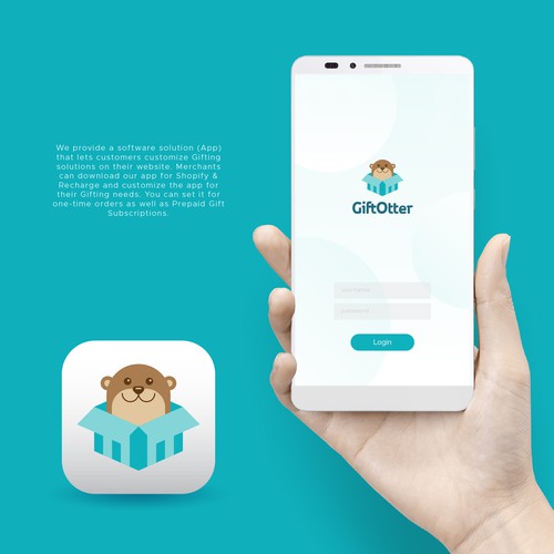 App brand with the title 'Logo for GiftOtter app'