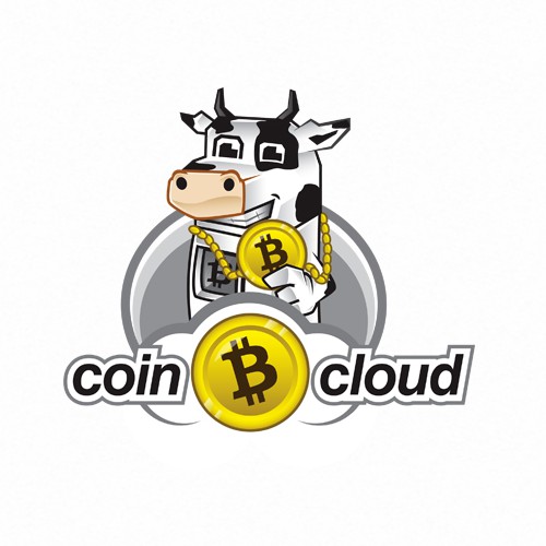 Bitcoin logo with the title 'Design the Cloud Cloud "Cash Cow" logo!'