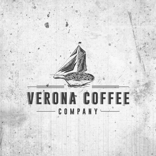 Sailboat logo with the title 'Seeking logo for hip new downtown coffee shop'