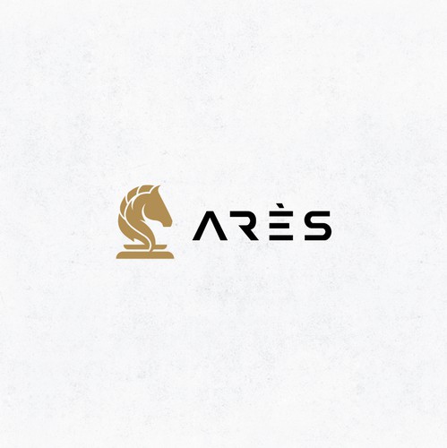Chess design with the title 'Arès logo design'