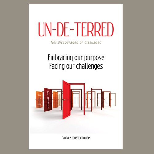 Open design with the title 'Book cover design about our challenges'
