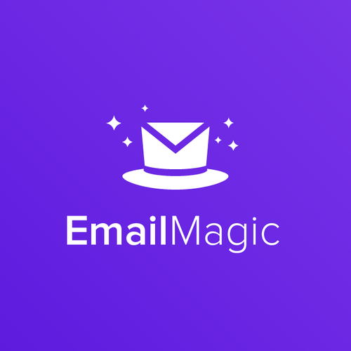 Purple logo with the title 'Email Magic'
