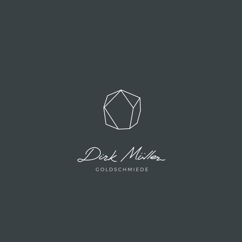 Handwritten brand with the title 'Simple logo for Goldschmiede Dirk Müller'