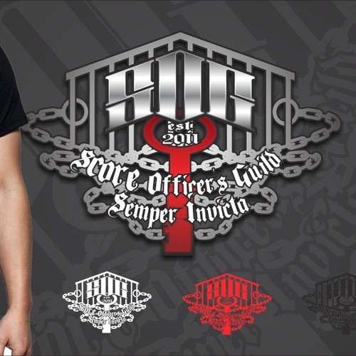 Steel design with the title 'Finalist logo design'