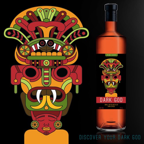 Rum label with the title 'Rum label design entry'