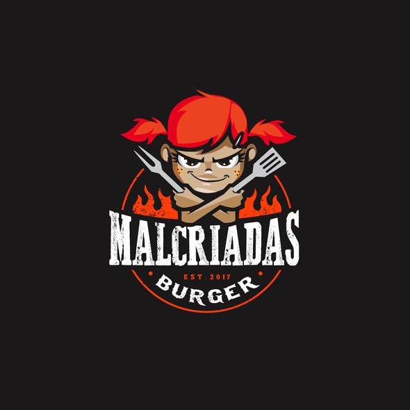 Burger logo with the title 'Malcriadas Burger'