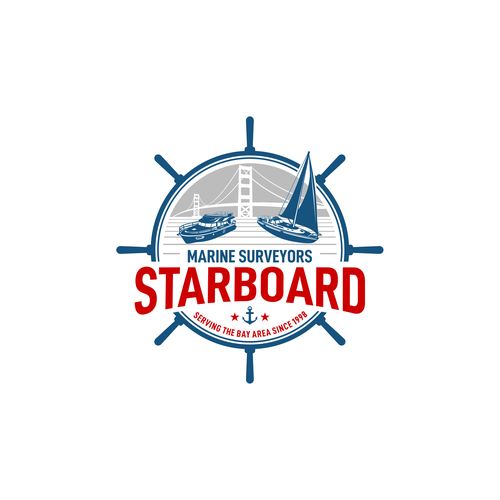 Sailboat logo with the title 'Starboard Marine Surveyors - Logo'