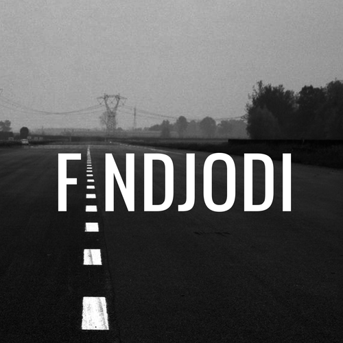 Street design with the title 'Logo a blog postcast looking for Jodi'