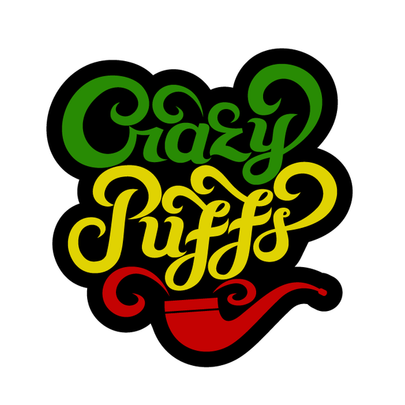 Custom graphic design with the title 'Logo for Crazy Puffs'