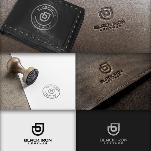 Leather design with the title 'Black Iron Leather'