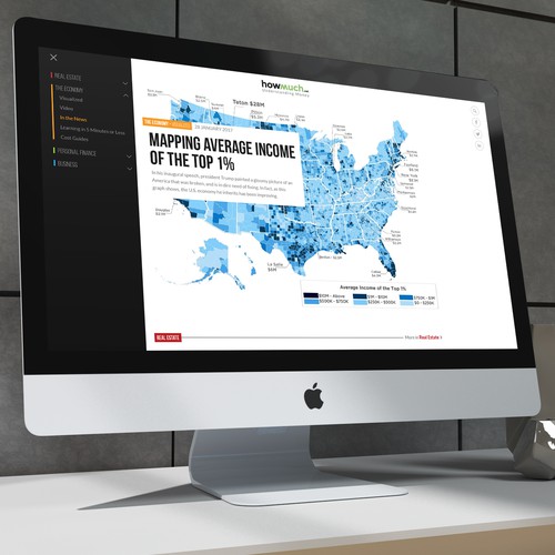 UX design with the title 'Cool and sleek design for a finance website'