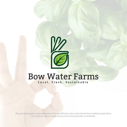 Perfect logo with the title 'Logo for Bow Water Farms'