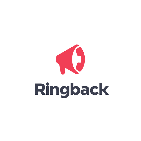 Call design with the title 'ringback logo design'
