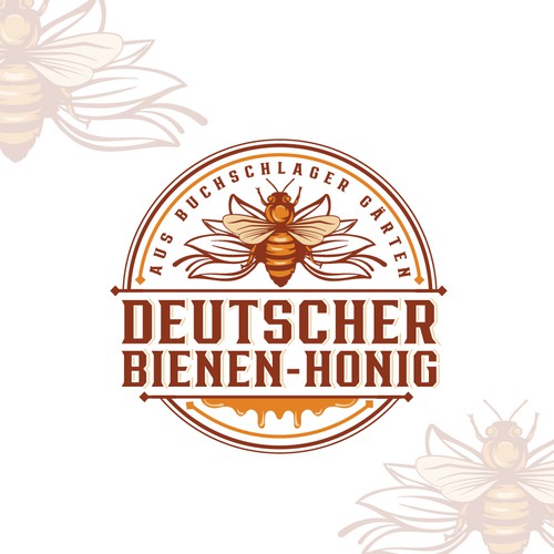 Honeybee design with the title 'Logo for Honey Brand'