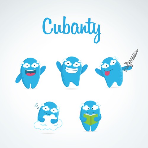 Cartoon artwork with the title 'illustrations with a smile'