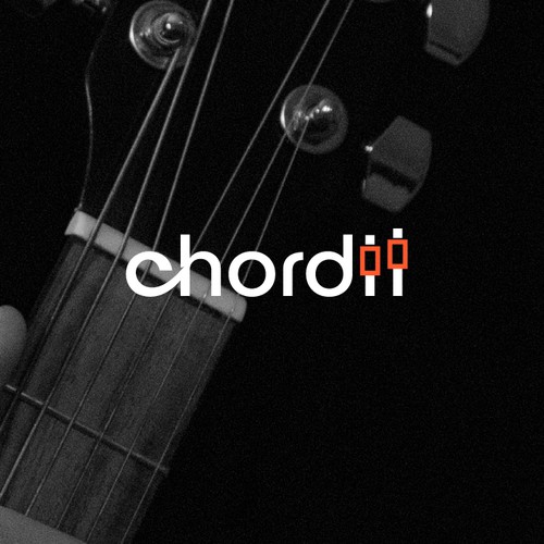 Musician logo with the title 'Chordii'
