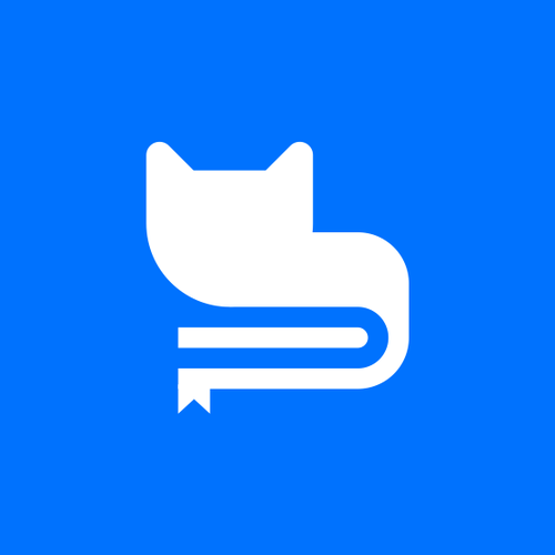 Logo with the title 'book cat'