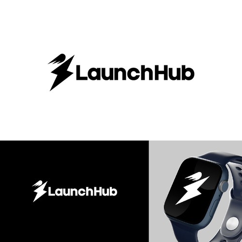 Lightning logo with the title 'Logo for LaunchHub'