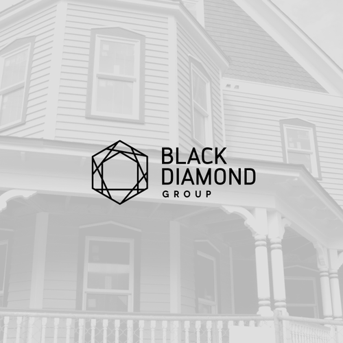 Diamond logo with the title 'Sophisticated and modern logo for growing real estate team.'
