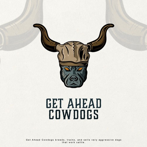 Cowboy logo with the title 'logo for a cowdog'