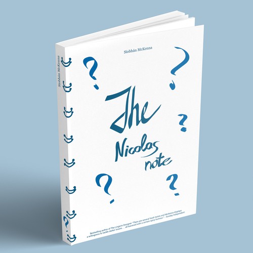 Graphic book cover with the title 'design concept cover for a book "The Nicolas Note".'